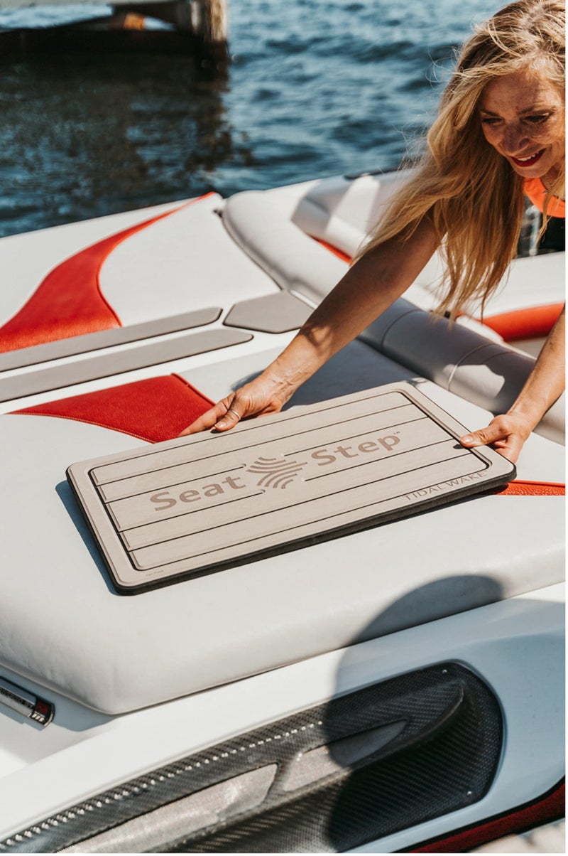 Tidal Wake Seat Step Non-Slip Marine Matâ€“ Protects Boat Seats & Upholstery from Rips, Dirt & Wear from Stepping on Seats-ideal for Cushions, Seat Covers, Vinyl Upholstery. (Brown/Black) - Image 4